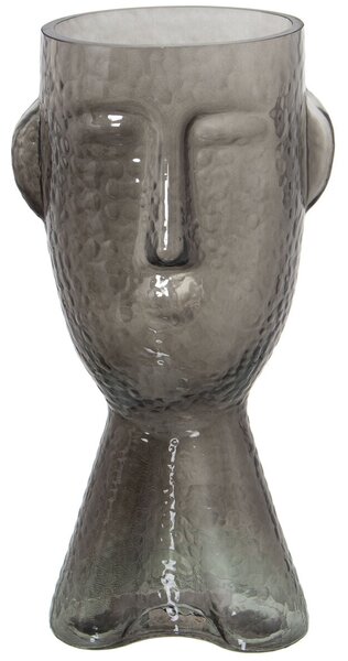 Vase Alexandra House Living Grey Crystal Face 11 x 11 x 29 cm