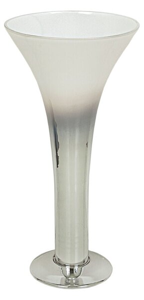 Vase Alexandra House Living Transparent Silver Glass 27 x 47 x 27 cm