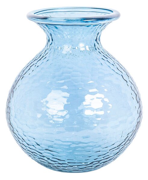 Vase Romimex Blue recycled glass Spherical 29 x 33 x 29 cm