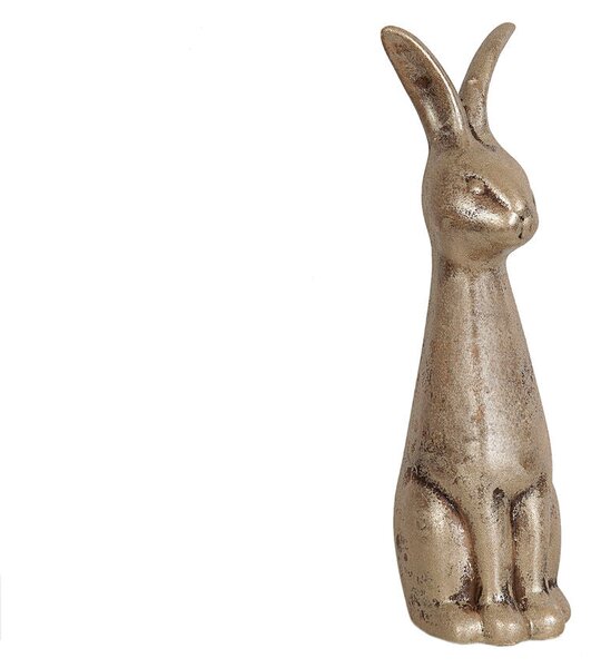 Decorative Figure Romimex Beige Ceramic Rabbit 14 x 48 x 18 cm