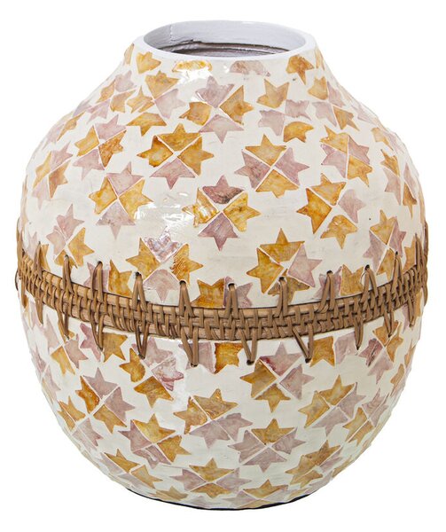 Vase Alexandra House Living Mother of pearl 22 x 23 x 27 cm