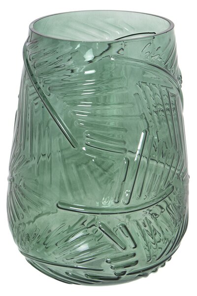 Vase Alexandra House Living Green Crystal 16 x 16 x 23 cm