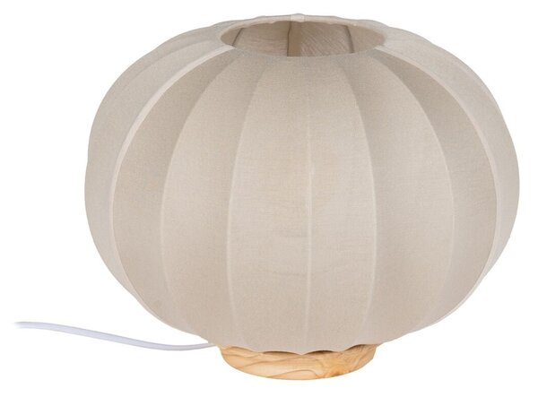 Desk lamp Beige Natural Cotton Wood Metal 60 W 220-240 V 31,5 x 31,5 x 24,5 cm