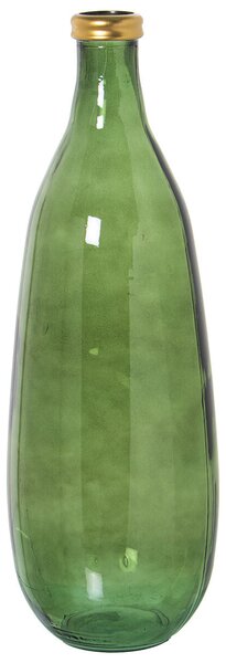 Floor vase Alexandra House Living Green Golden Crystal 25 x 25 x 70 cm