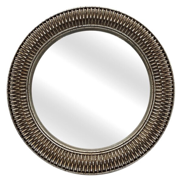 Wall mirror Romimex Silver Resin 33 x 33 x 3 cm Circular