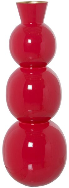 Vase Alexandra House Living Red Metal 17 x 17 x 45 cm