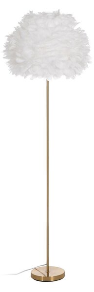 Floor Lamp White Golden Metal Feathers 60 W 220-240 V 50 x 50 x 154 cm