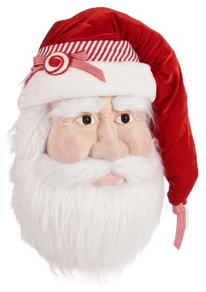 Decorative Figure Father Christmas Head Multicolour