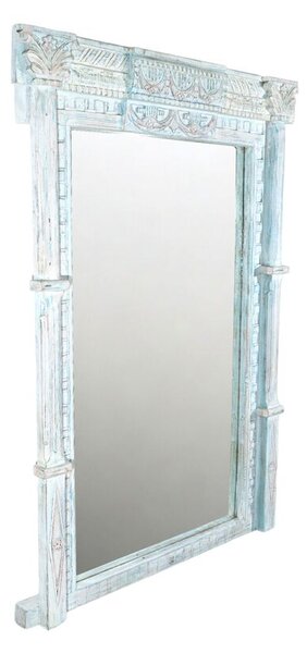 Wall mirror Romimex Beige Teak 143 x 195 x 27 cm