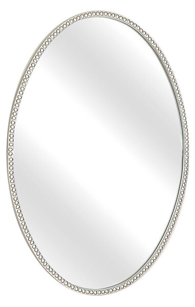 Wall mirror Romimex Silver Metal 56 x 82 x 3 cm Oval