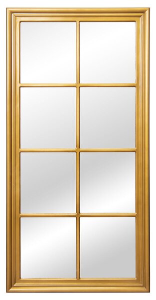 Wall mirror Alexandra House Living Golden Wood Window 5 x 78 x 150 cm