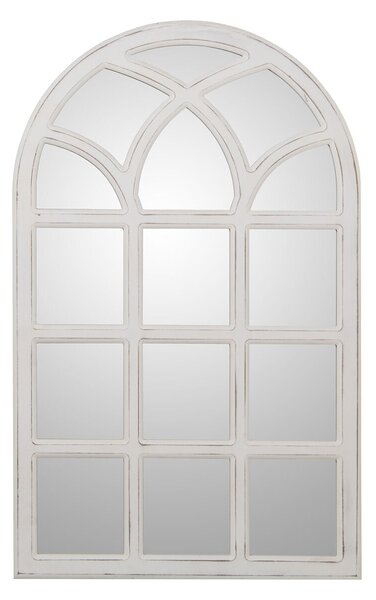 Wall mirror Alexandra House Living White Wood Worn Window 4 x 76 x 50 cm