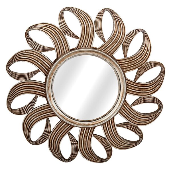 Wall mirror Romimex Silver Resin 44 x 44 x 4 cm Circular