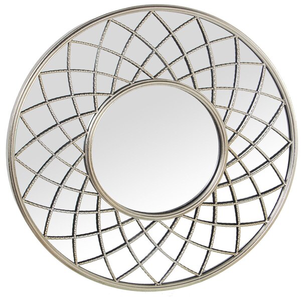 Wall mirror Alexandra House Living Silver Metal 9 x 79 x 80 cm Circular