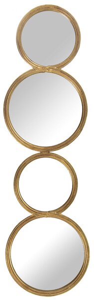 Wall mirror Alexandra House Living Golden Metal Circles 2 x 81 x 24 cm