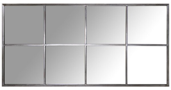 Wall mirror Alexandra House Living Silver Metal Window 8 x 151 x 79 cm