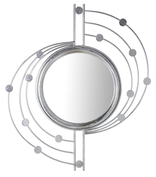 Wall mirror Alexandra House Living Silver Metal 66 x 3 x 78 cm Circular