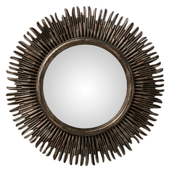 Wall mirror Alexandra House Living Dark grey Plastic 5 x 54 x 59 cm Circular