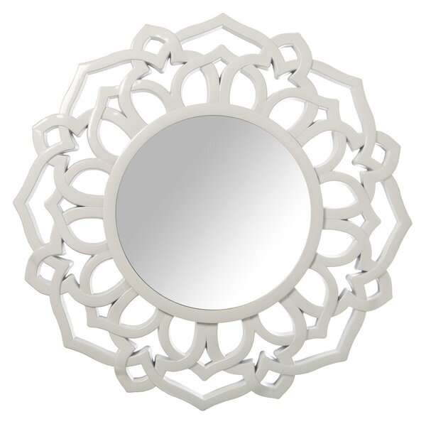 Wall mirror Alexandra House Living White Plastic 4 x 54 x 57 cm Circular