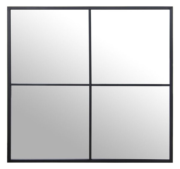 Wall mirror Alexandra House Living Black Metal Window 5 x 73 x 73 cm