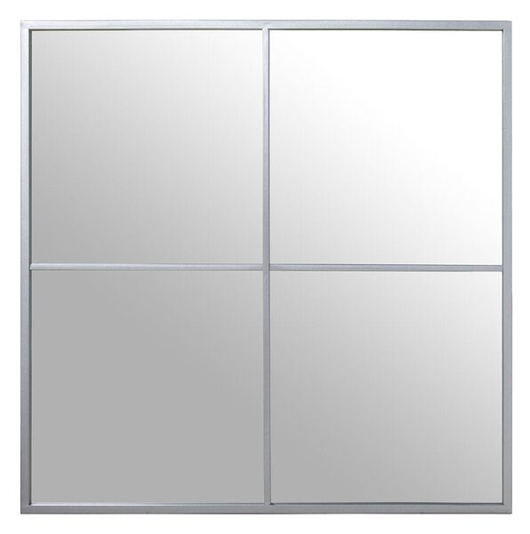 Wall mirror Alexandra House Living Silver Metal Window 5 x 73 x 73 cm