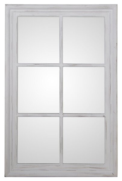 Wall mirror Alexandra House Living White Wood Worn Window 5 x 101 x 65 cm