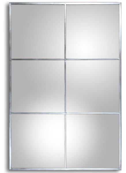 Wall mirror Alexandra House Living Silver Metal Window 7 x 114 x 79 cm