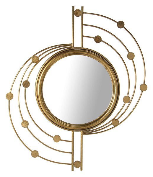 Wall mirror Alexandra House Living Golden Metal 66 x 3 x 78 cm Circular