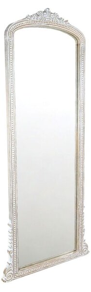 Wall mirror Romimex White Natural Mango wood 52 x 180 x 4 cm