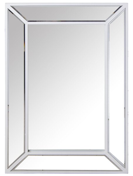 Wall mirror Alexandra House Living White Wood Rectangular 7 x 57 x 84 cm