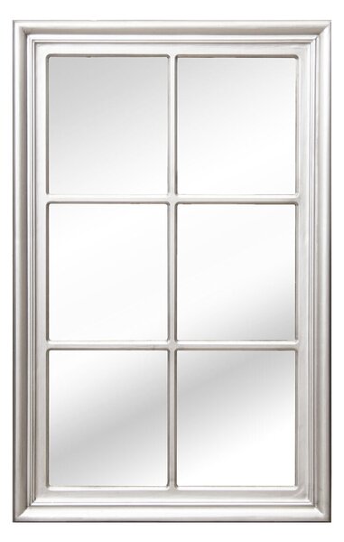 Wall mirror Alexandra House Living Silver Wood Window 5 x 101 x 65 cm