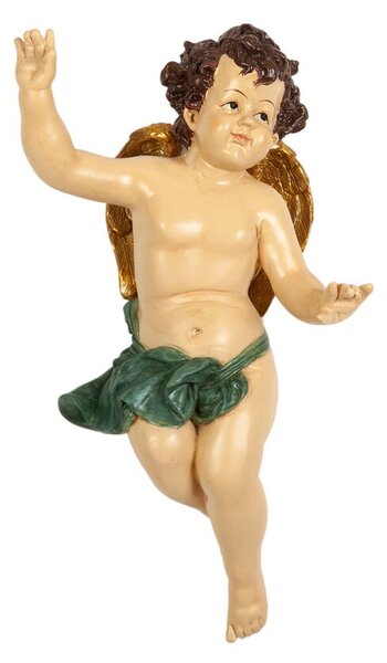 Decorative Figure Romimex Natural Resin Angel 12 x 25 x 12 cm