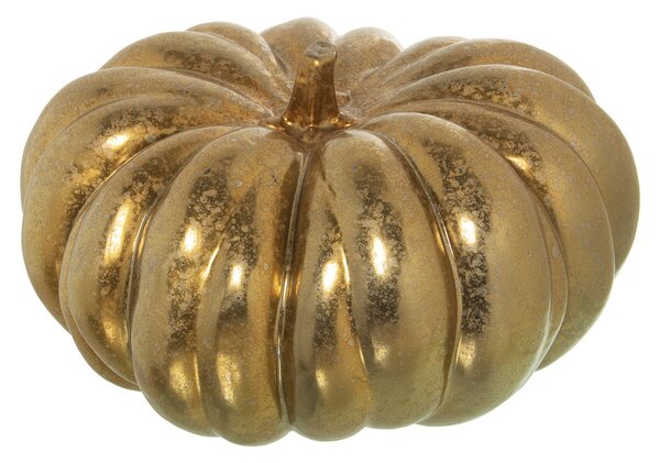 Decorative Figure Alexandra House Living Golden Ceramic Pumpkin 33 x 34 x 18 cm