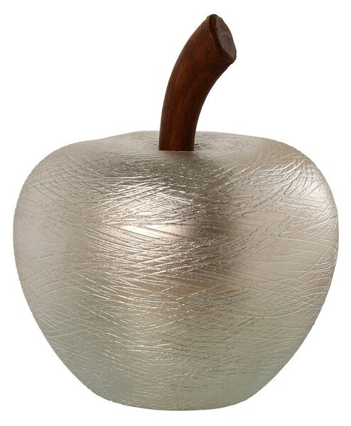 Decorative Figure Alexandra House Living Ceramic Apple Silver 27 x 27 x 34 cm