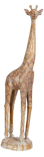 Decorative Figure Romimex Beige Polyresin Giraffe 19 x 69 x 13 cm