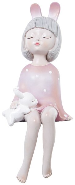 Decorative Figure Alexandra House Living Pink Plastic Rabbit Ears 11 x 15 x 31 cm