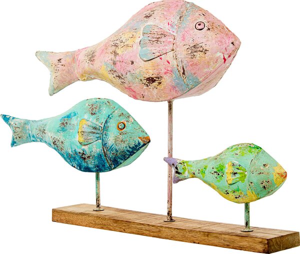 Decorative Figure Alexandra House Living Multicolour Iron Fish 83 x 16 x 51 cm