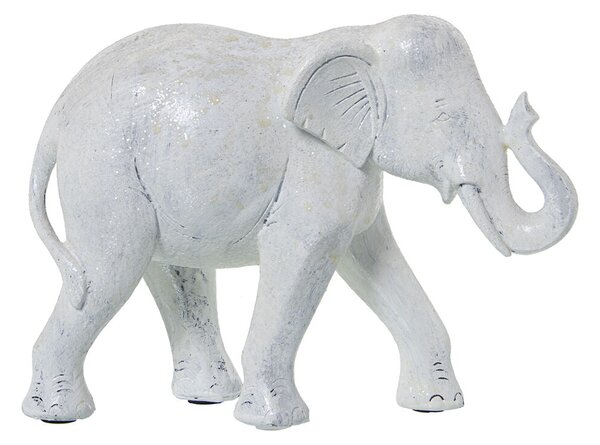 Decorative Figure Alexandra House Living White Plastic Elephant 10 x 18 x 24 cm