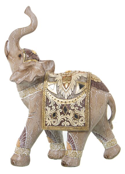 Decorative Figure Alexandra House Living Golden Plastic Elephant 12 x 22 x 27 cm