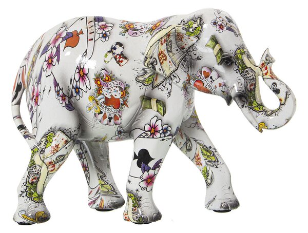 Decorative Figure Alexandra House Living Multicolour Plastic Elephant 11 x 18 x 24 cm