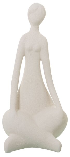 Decorative Figure Alexandra House Living Beige Ceramic Lady 22 x 19 x 43 cm