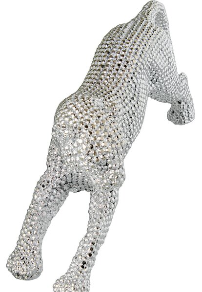 Decorative Figure Alexandra House Living Silver Plastic Leopard 40 x 9 x 15 cm