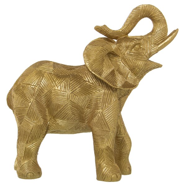 Decorative Figure Alexandra House Living Golden Plastic Elephant 12 x 25 x 26 cm