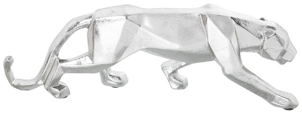 Decorative Figure Alexandra House Living Silver Plastic Panther 10 x 16 x 44 cm