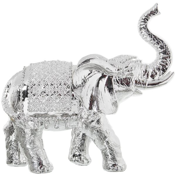 Decorative Figure Alexandra House Living Silver Plastic Elephant 11 x 20 x 21 cm