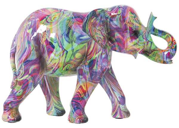 Decorative Figure Alexandra House Living Multicolour Plastic Elephant Paint 13 x 21 x 29 cm