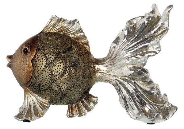 Decorative Figure Alexandra House Living Golden Plastic Fish 13 x 18 x 25 cm