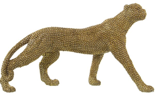 Decorative Figure Alexandra House Living Golden Plastic Panther 10 x 34 x 20 cm