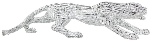 Decorative Figure Alexandra House Living Silver Plastic Panther 115 x 26 x 24 cm