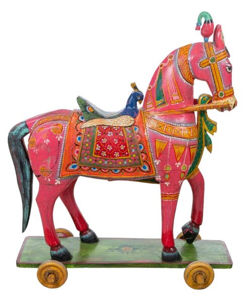 Decorative Figure Romimex Horse 86 x 100 x 28 cm